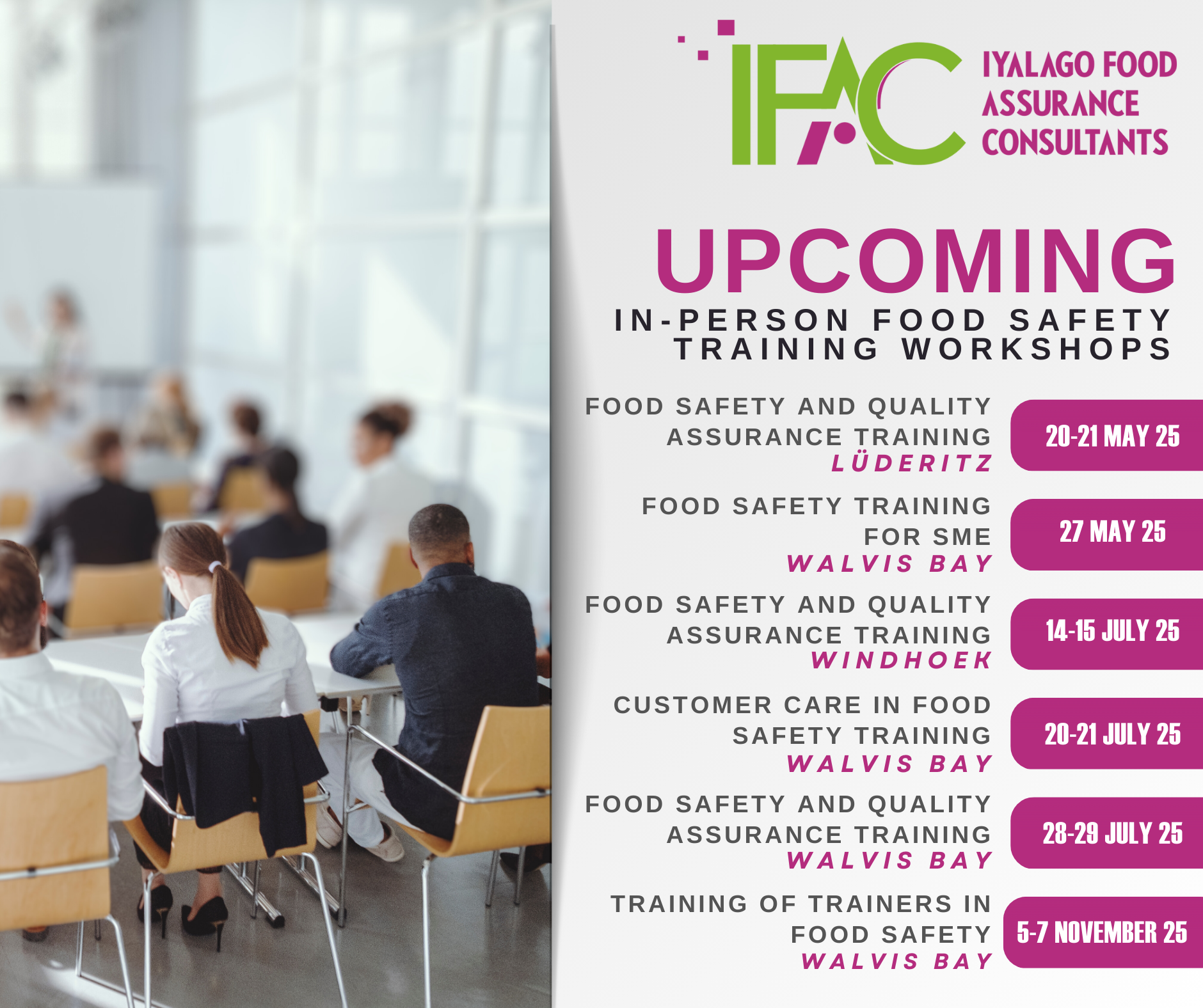 IFAC Upcoming Workshops 2025