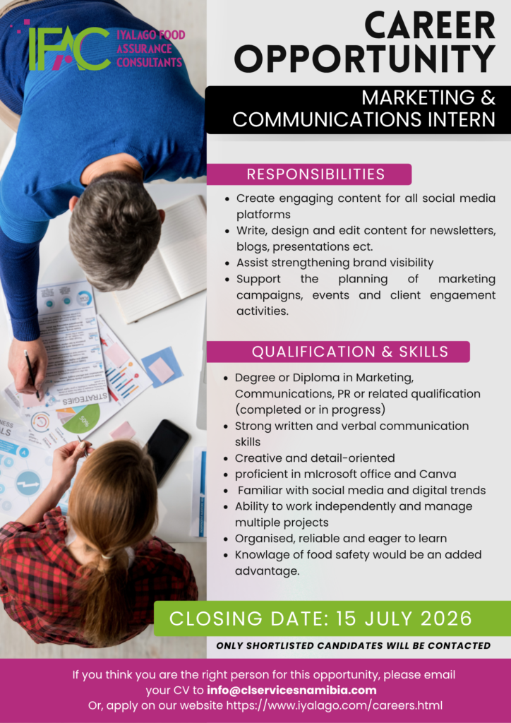 Career Opportunity - Marketing Intern